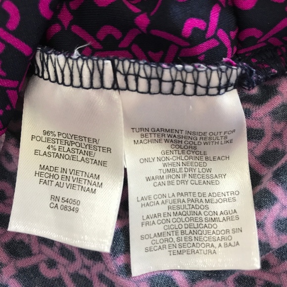 Anne Klein Purple Chain Pattern Tunic Small - Picture 9 of 9